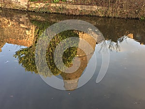 Reflection of a bottle kiln