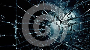 reflection broken glass dark