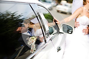 Reflection in a car