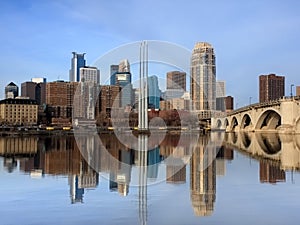 Reflection of downtown Minneapolis