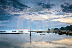 Reflection at Dusk on a High Tide