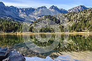Reflection of the in the First Lake of Pessons, Andorra