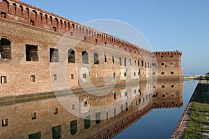 Reflection of fort jefferson