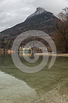 Reflection in Fuschlsee, Salzkammergut, Austria