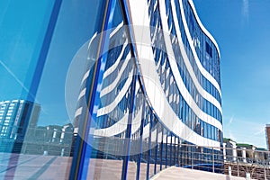 Reflection in the glass of an office building
