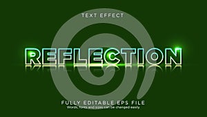 Reflection Glow Text Effect Font Type