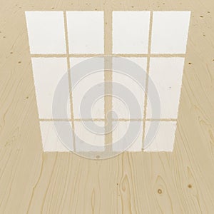 The reflection indicates a bright light source, possibly sunlight,