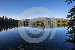 Reflection in lake beauvert
