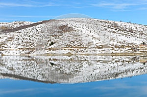 Reflection on Lake Campotosto