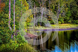 Reflection at Lake Fort Smith State Park.