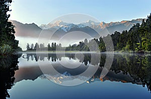 The reflection of Lake Matheson