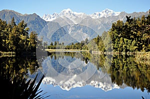 Reflection in lake matheson.