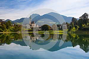 Reflection on the lake in Reith, Austria