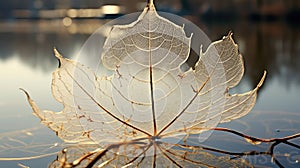 reflection leaf skeleton