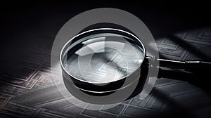 reflection magnifying glass gray