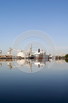 Reflection of Maritime Shipping Port