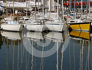 Reflection of masts