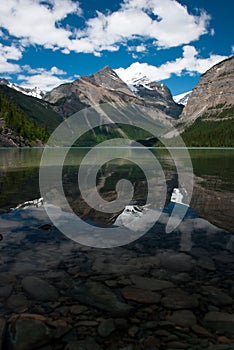 Reflection of Mount Robson in Kinney Lake