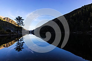 reflection in mountain lake