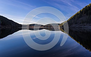 reflection in mountain lake