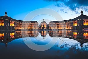 Reflection of Place De La Bourse in Bordeaux