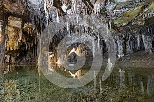 Reflection pool inside the Lehman caves, Nevada