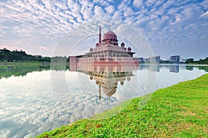 Reflection of Putra Mosque in Putrajaya Malaysia