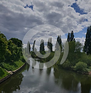 A reflection of the River Ouse, York, UK.