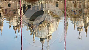 Reflection of San Marco cathedral during Acqua Alta