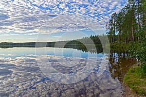 Reflection of the sky in the river