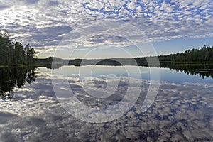 Reflection of the sky in the river