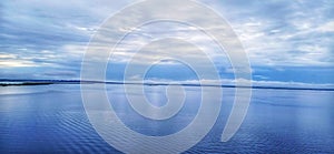 Reflection of sky in river