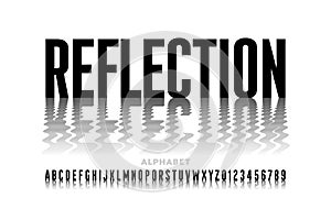 Reflection style font