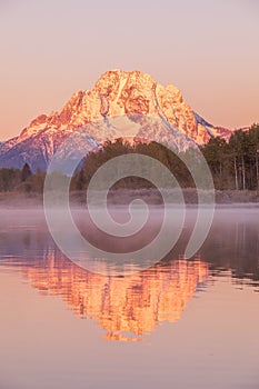 Reflection of the Tetons in Autumn