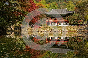 A reflection of vicinity in Baegyangsa Temple photo