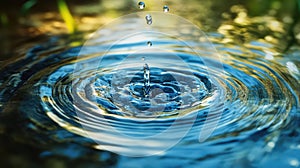 reflection water in a circle