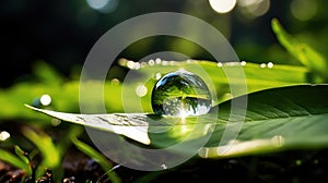 reflection water dropping in