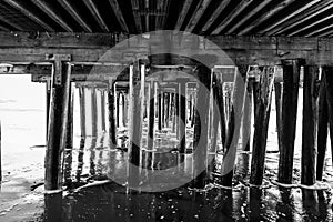 Reflections along the Santa Cruz Beach Boardwalk