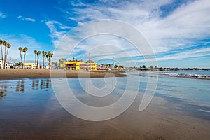 Reflections along the Santa Cruz Beach Boardwalk