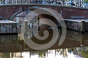 Reflections in the Amsterdam canal