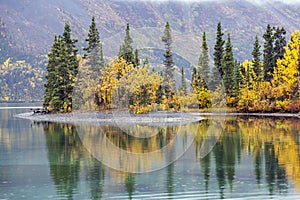 Reflections Autumn Landscape Kathleen Lake Yukon Canada