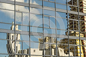 Reflections of buildings Vedado Havana