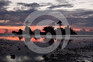 Reflections at dusk. Willys rock. Boracay Island. Aklan. Western Visayas. Philippines