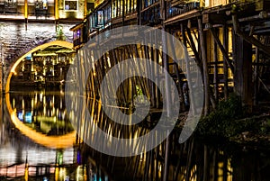 Reflections in the Fenghuang river, China