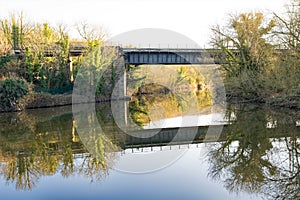 Reflections in January 2020, on Sprotbrough Flash 3, Doncaster.