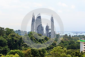 Reflections at Keppel Bay seen from Mount faber rainforest photo