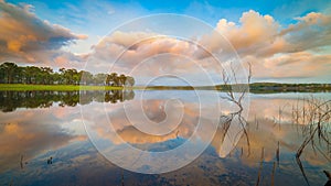 Reflections on the  lake