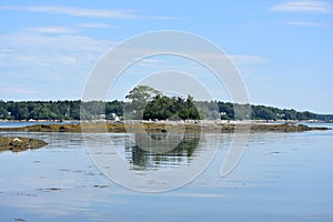 Reflections of Little Frenches in Casco Bay