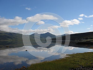 Reflections in Loch Scridain, Mull photo