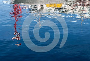 Reflections of Lonsdale Quay on Water